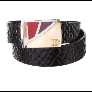 Roberto Cavalli Belt Black leather